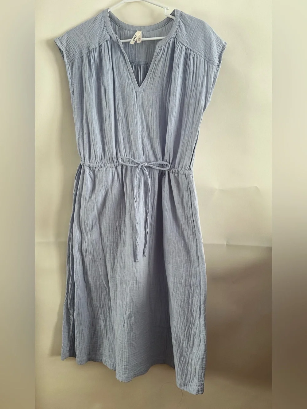 Pact Organic Cotton Costal Gauze Tie Waist Midi Dress - Picture 1 of 10